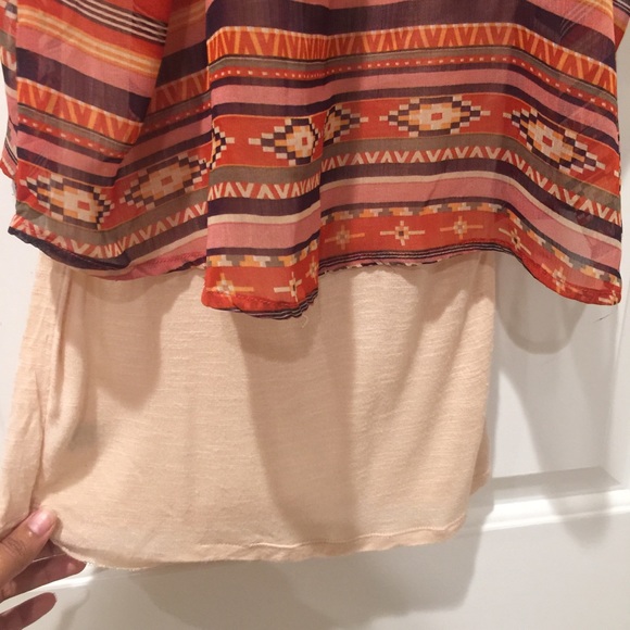 Urban Outfitters Aztec Layered Zipper Tank M - Picture 5 of 5